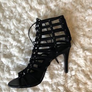 Black Suede Joie Never Worn Lace-Up Pumps